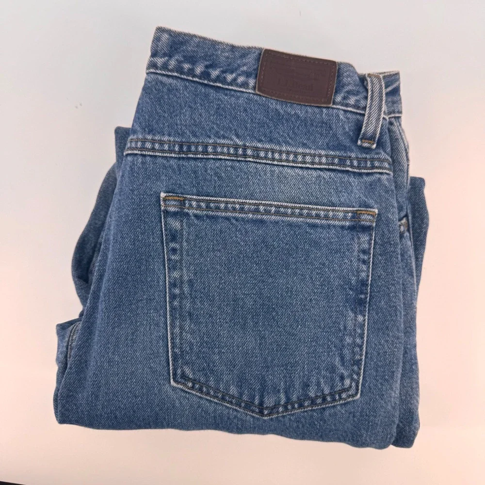 L.L.‎ Bean Double L Jeans Mens 33x32 Blue Fleece Lined Classic Fit Straight Leg